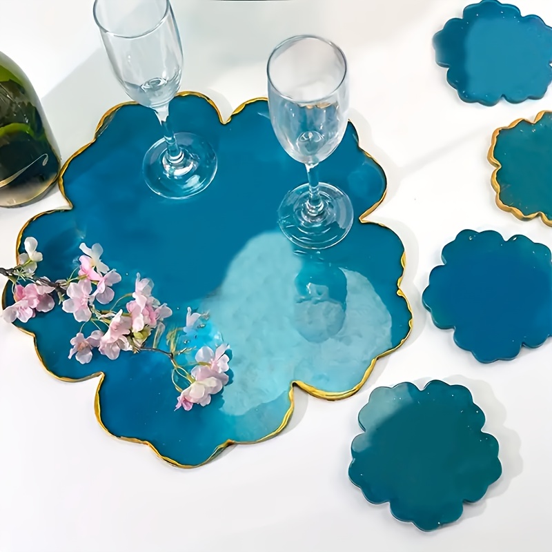 Silicone Mold Tray - 5 adet Ayna Büyük Çiçek Küçük