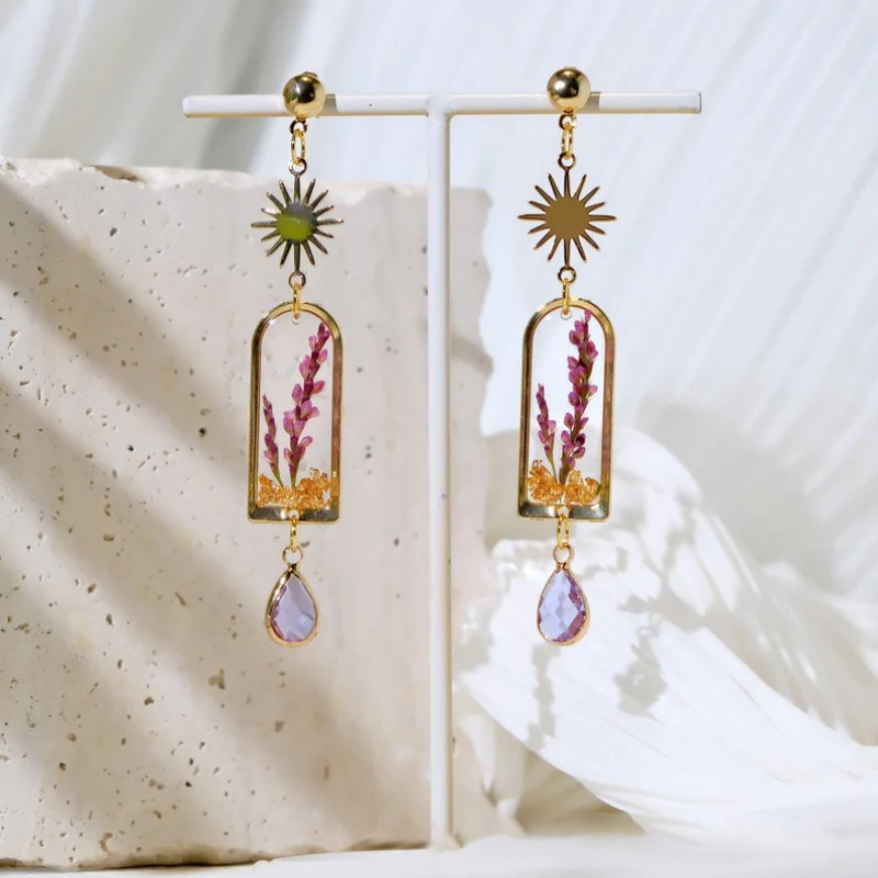 Benzersiz Mor Lavanta Küpeler  - Dried Flower Bulk incelemesi ve fiyatı