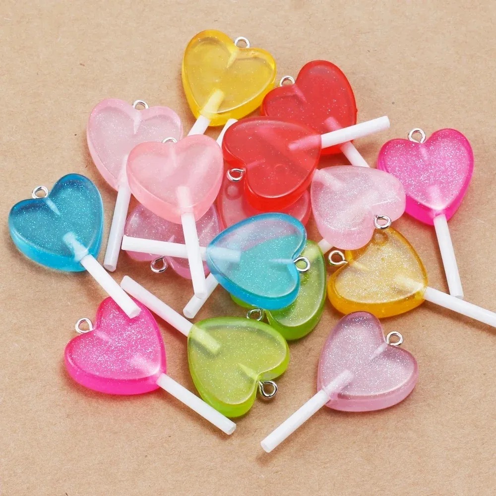 10 Adet Kawaii Işıltılı Kalp Ş - Resin Craft Material incelemesi ve fiyatı